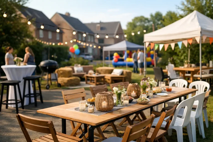 Feestmeubilair huren buurtfeest zonder gedoe