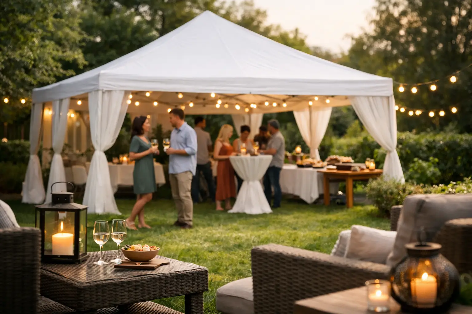 Partytent voor tuinfeest huren: slim geregeld